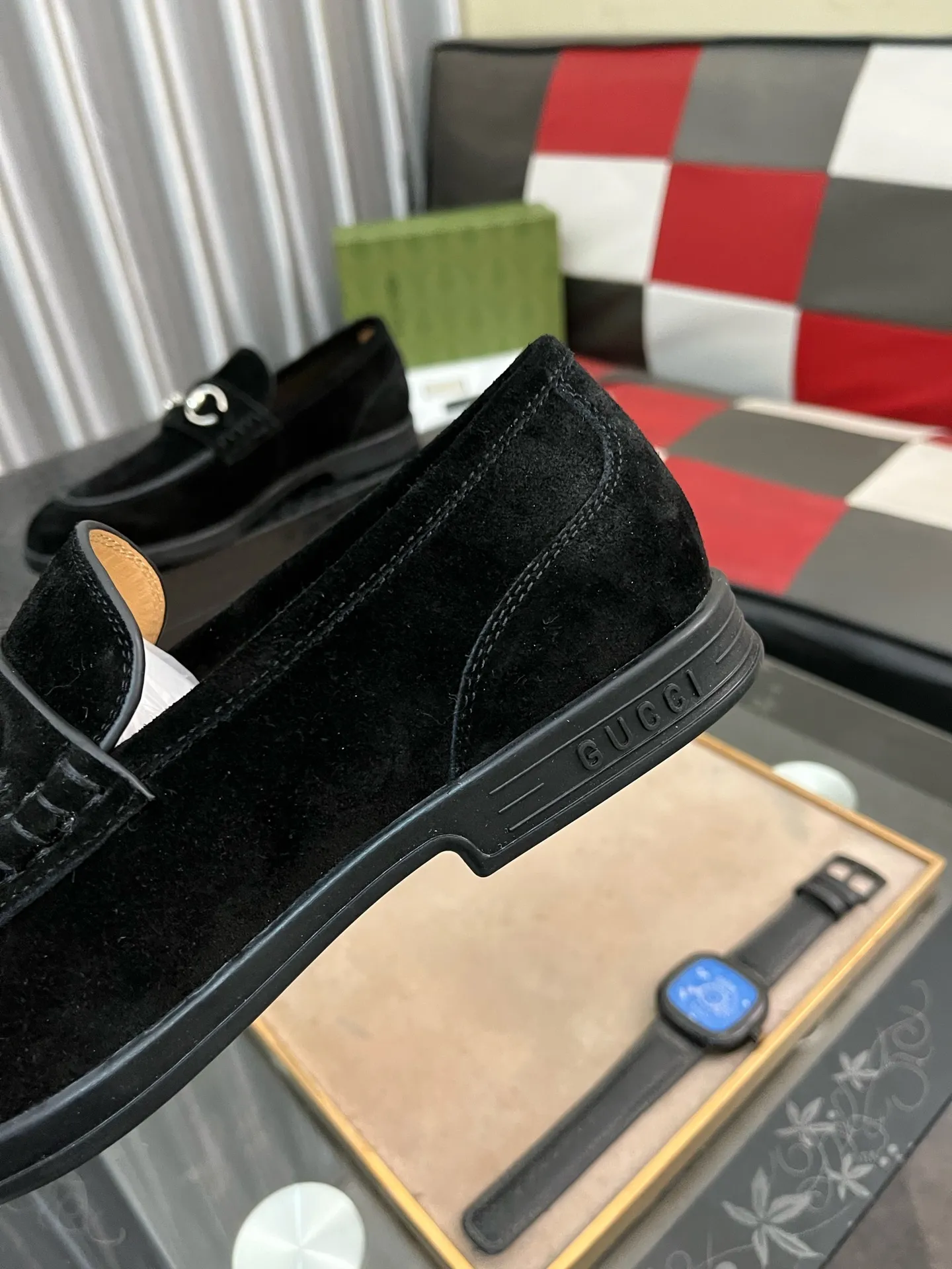 Men's shoes 💰540⌚️⌚️【GUCCi】Original frosted calfskin, water-dyed cowhide lining, original outsole, men's and women's fashion, formal casual leather shoes, slip-on men's and women's shoes series, young fashion, European and American trends, British style, casual matching, comfortable feet, standard code: men's code 38-444️⃣colors available